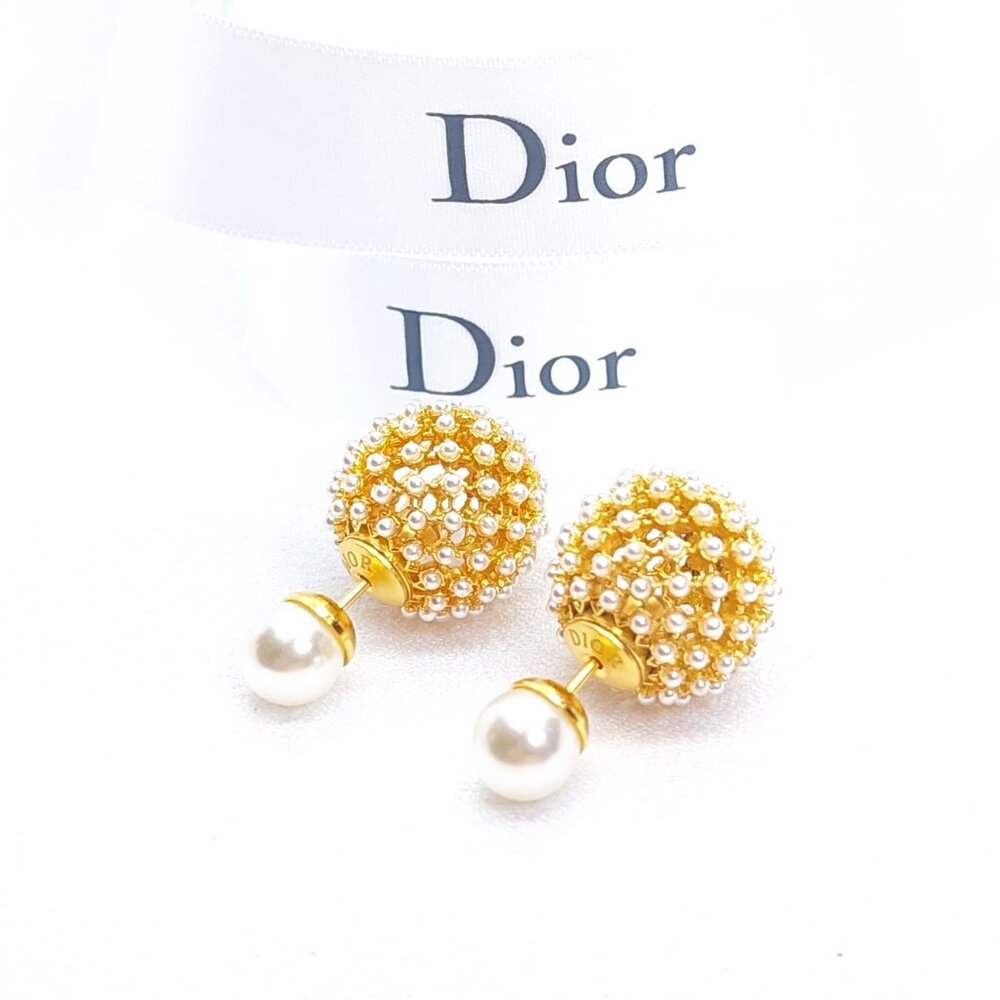 Authentic gold Dior earrings